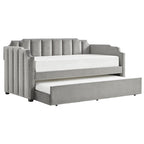 Lit de jour en velours gris chic par