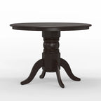 Ensemble de salle à manger 5 pièces, table ronde à pied central de 42 po et chaises à dossier à barreaux