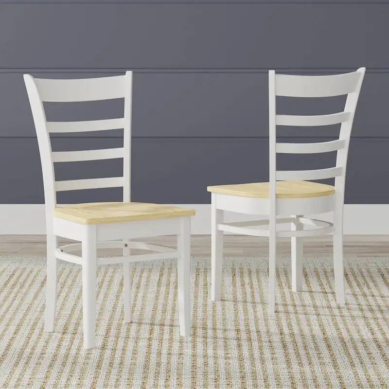 Ensemble de salle à manger 5 pièces, table ronde à pied central de 42 po et chaises à dossier à barreaux