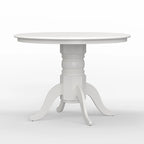 Ensemble de salle à manger 5 pièces, table ronde à pied central de 42 po et chaises à dossier à barreaux