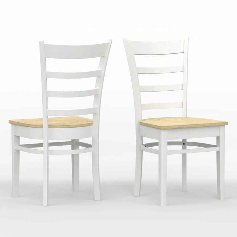 Ensemble de salle à manger 5 pièces, table ronde à pied central de 42 po et chaises à dossier à barreaux
