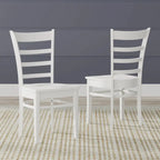 Ensemble de salle à manger 5 pièces, table ronde à pied central de 42 po et chaises à dossier à barreaux