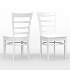 Ensemble de salle à manger 5 pièces, table ronde à pied central de 42 po et chaises à dossier à barreaux