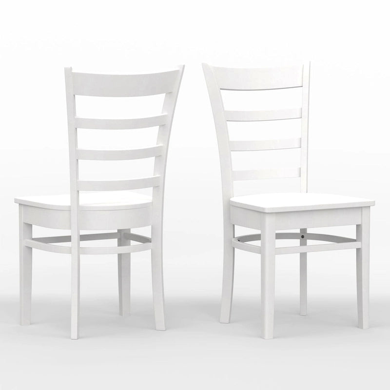Ensemble de salle à manger 5 pièces, table ronde à pied central de 42 po et chaises à dossier à barreaux