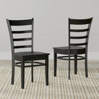 Ensemble de salle à manger 5 pièces, table ronde à pied central de 42 po et chaises à dossier à barreaux