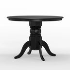 Ensemble de salle à manger 5 pièces, table ronde à pied central de 42 po et chaises à dossier à barreaux