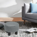 Tabouret repose-pieds rond ottoman en velours, rembourré moderne
