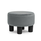 Tabouret repose-pieds rond ottoman en velours, rembourré moderne