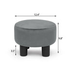 Tabouret repose-pieds rond ottoman en velours, rembourré moderne