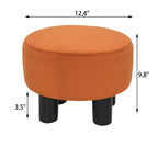 Tabouret repose-pieds rond ottoman en velours, rembourré moderne