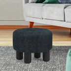 Tabouret repose-pieds rond ottoman en velours, rembourré moderne