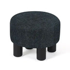 Tabouret repose-pieds rond ottoman en velours, rembourré moderne