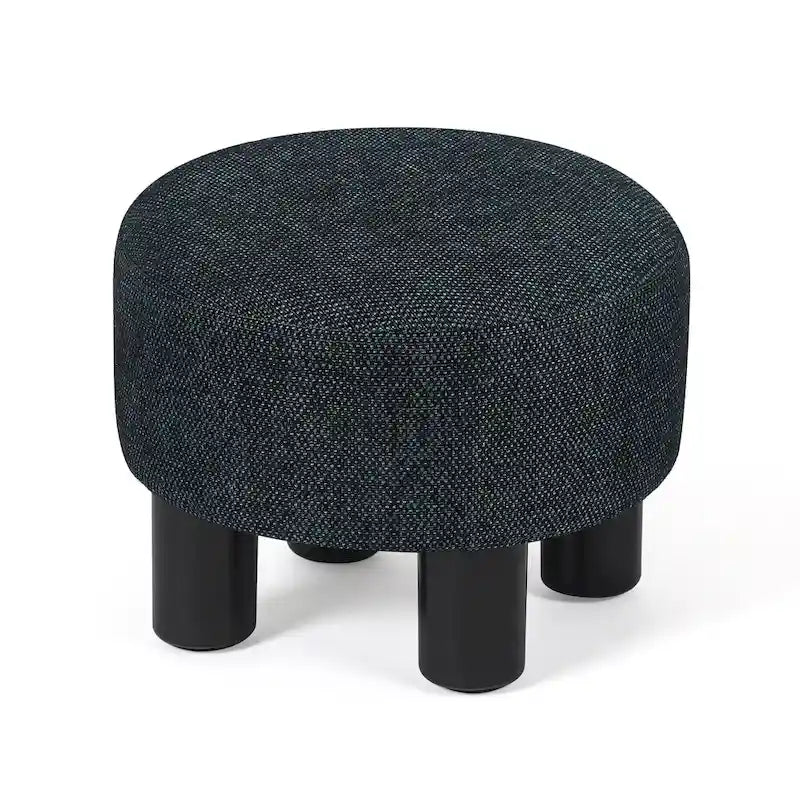 Tabouret repose-pieds rond ottoman en velours, rembourré moderne
