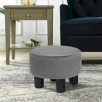 Tabouret repose-pieds rond ottoman en velours, rembourré moderne