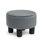 Tabouret repose-pieds rond ottoman en velours, rembourré moderne