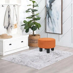 Tabouret repose-pieds rond ottoman en velours, rembourré moderne
