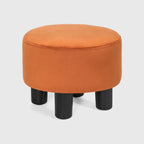 Tabouret repose-pieds rond ottoman en velours, rembourré moderne