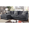 Sectionnel en L rembourré en chenille contemporaine Kintra de Furniture of America