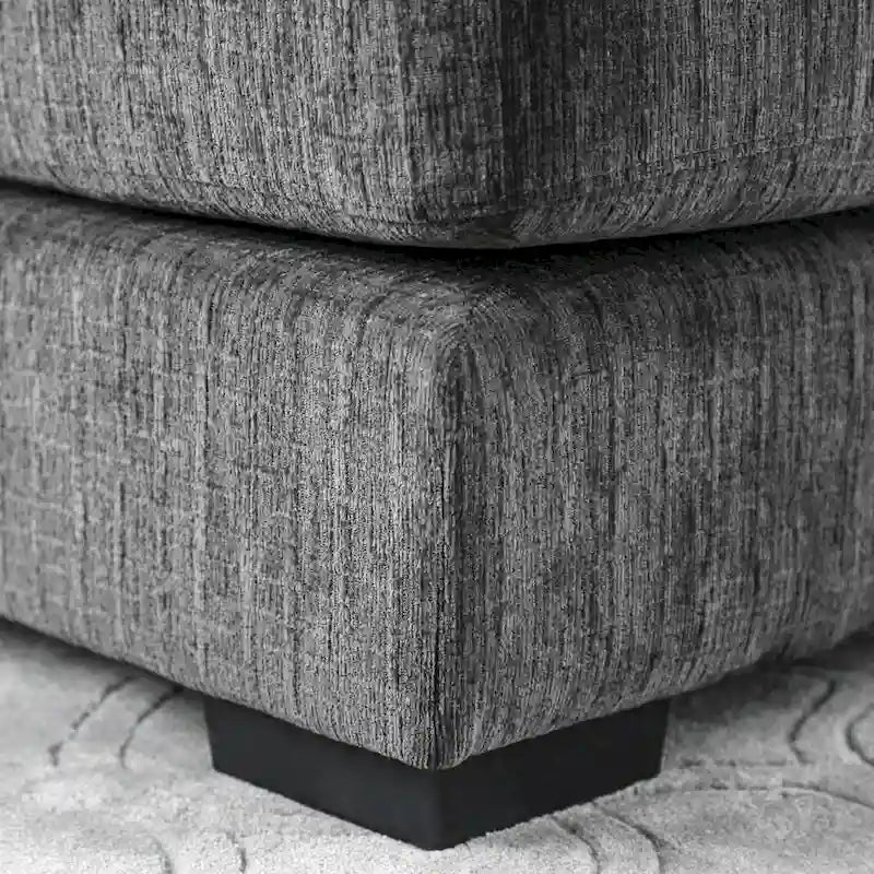 Sectionnel en L rembourré en chenille contemporaine Kintra de Furniture of America