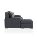 Sectionnel en L rembourré en chenille contemporaine Kintra de Furniture of America