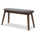 Banc en tissu style Mid-Century rembourré par Baxton Studio