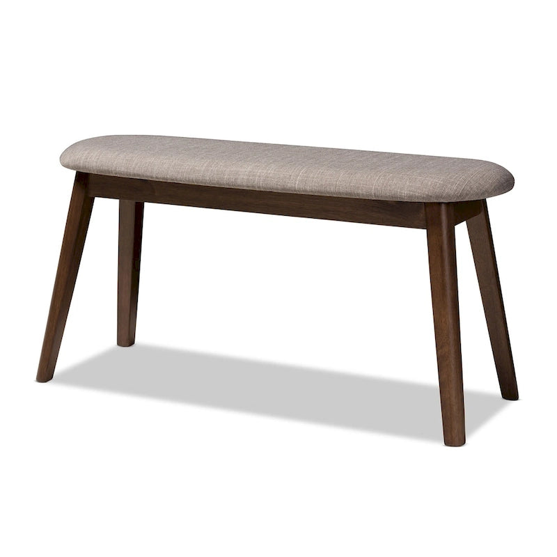 Banc en tissu style Mid-Century rembourré par Baxton Studio