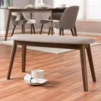 Banc en tissu style Mid-Century rembourré par Baxton Studio