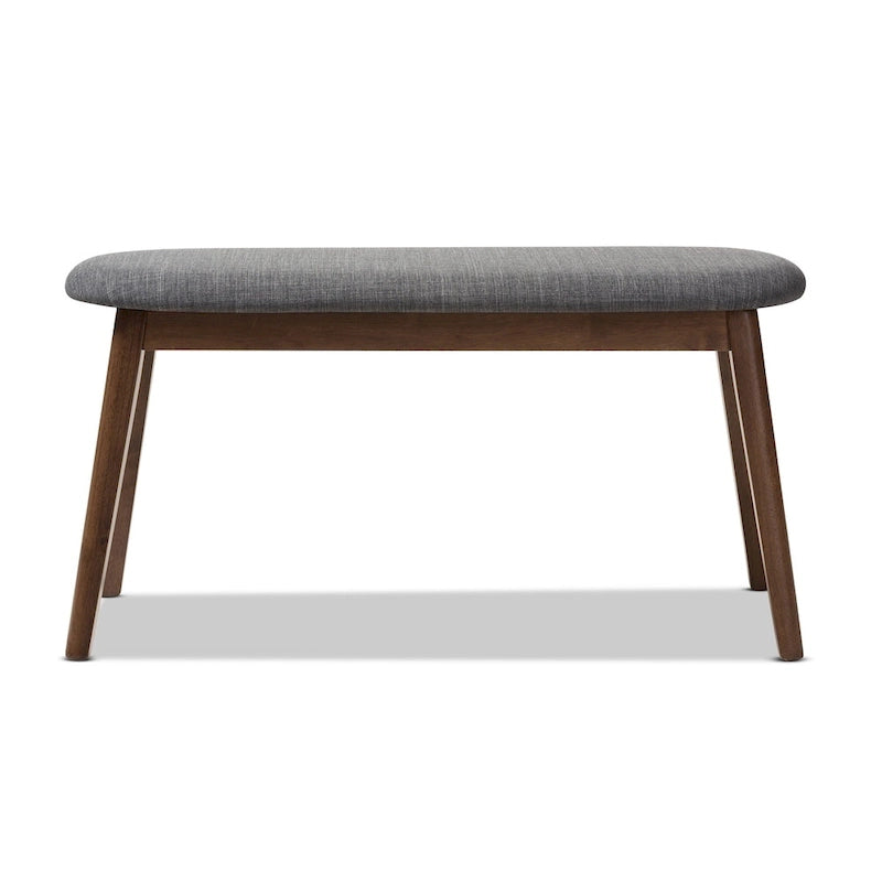 Banc en tissu style Mid-Century rembourré par Baxton Studio