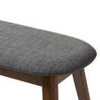 Banc en tissu style Mid-Century rembourré par Baxton Studio