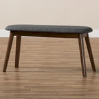 Banc en tissu style Mid-Century rembourré par Baxton Studio