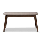 Banc en tissu style Mid-Century rembourré par Baxton Studio