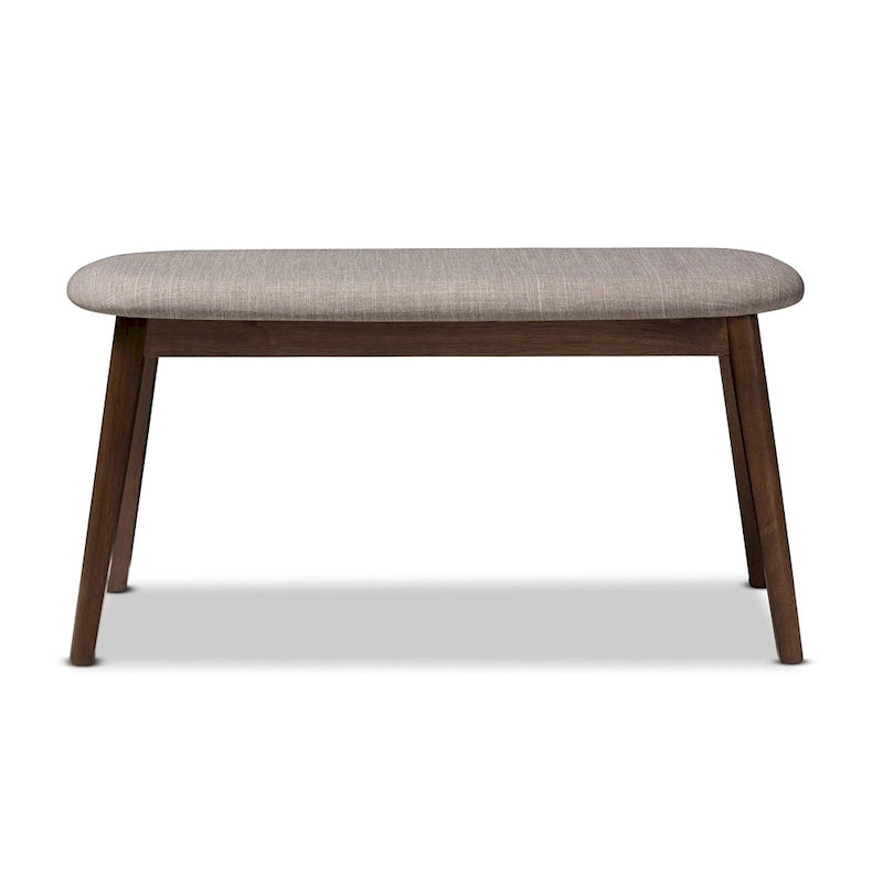 Banc en tissu style Mid-Century rembourré par Baxton Studio