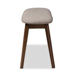 Banc en tissu style Mid-Century rembourré par Baxton Studio