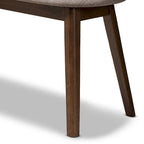 Banc en tissu style Mid-Century rembourré par Baxton Studio