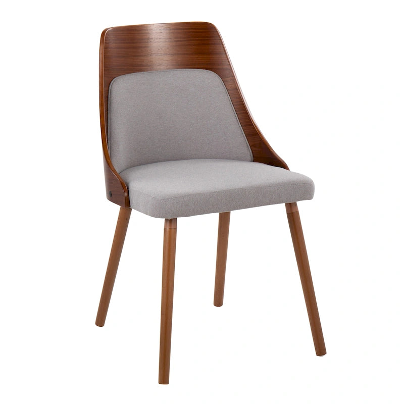 Chaise Carson Carrington Vallemala de style Mid-Century avec pieds en bois fuselés - Lot de 2