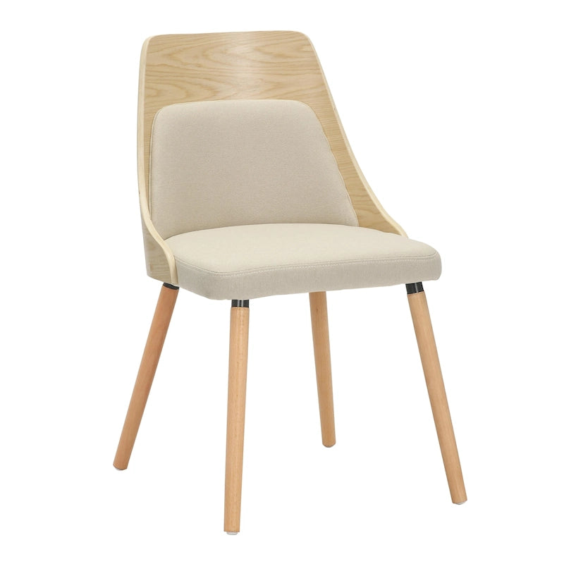 Chaise Carson Carrington Vallemala de style Mid-Century avec pieds en bois fuselés - Lot de 2