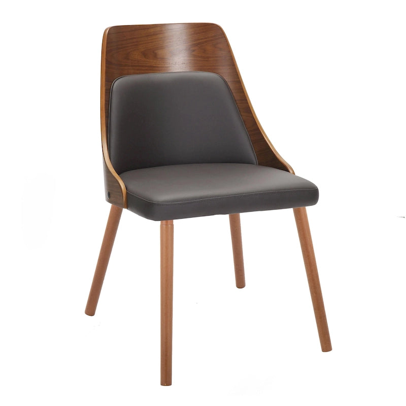 Chaise Carson Carrington Vallemala de style Mid-Century avec pieds en bois fuselés - Lot de 2