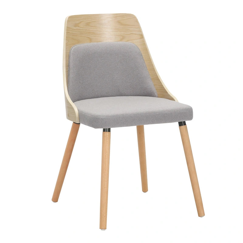 Chaise Carson Carrington Vallemala de style Mid-Century avec pieds en bois fuselés - Lot de 2