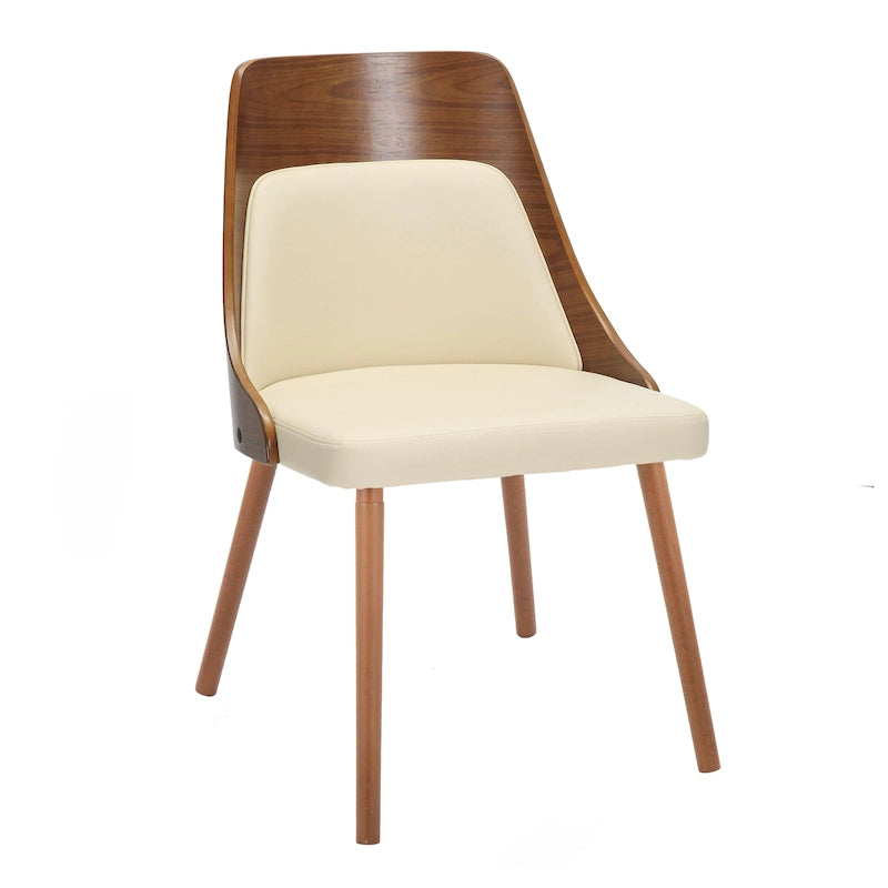 Chaise Carson Carrington Vallemala de style Mid-Century avec pieds en bois fuselés - Lot de 2