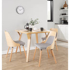 Chaise Carson Carrington Vallemala de style Mid-Century avec pieds en bois fuselés - Lot de 2