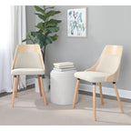 Chaise Carson Carrington Vallemala de style Mid-Century avec pieds en bois fuselés - Lot de 2