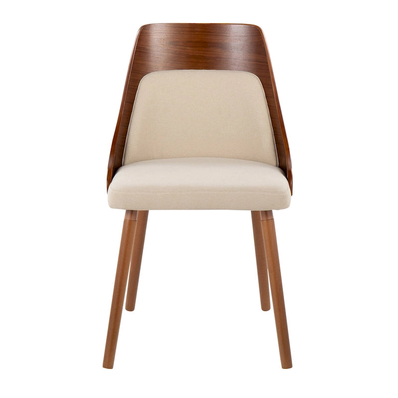 Chaise Carson Carrington Vallemala de style Mid-Century avec pieds en bois fuselés - Lot de 2