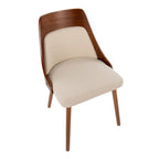 Chaise Carson Carrington Vallemala de style Mid-Century avec pieds en bois fuselés - Lot de 2