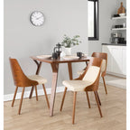 Chaise Carson Carrington Vallemala de style Mid-Century avec pieds en bois fuselés - Lot de 2