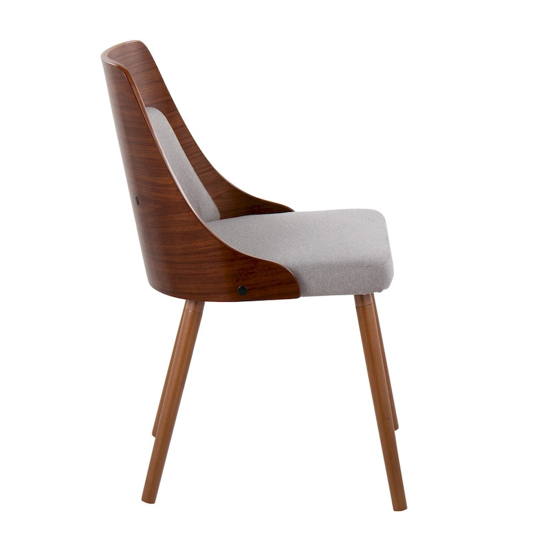 Chaise Carson Carrington Vallemala de style Mid-Century avec pieds en bois fuselés - Lot de 2