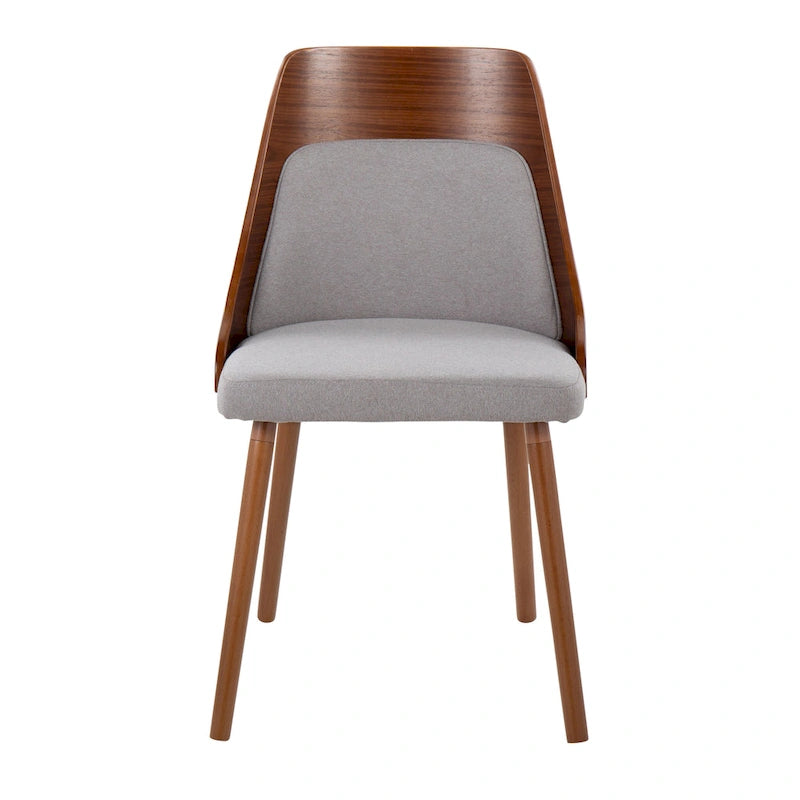 Chaise Carson Carrington Vallemala de style Mid-Century avec pieds en bois fuselés - Lot de 2