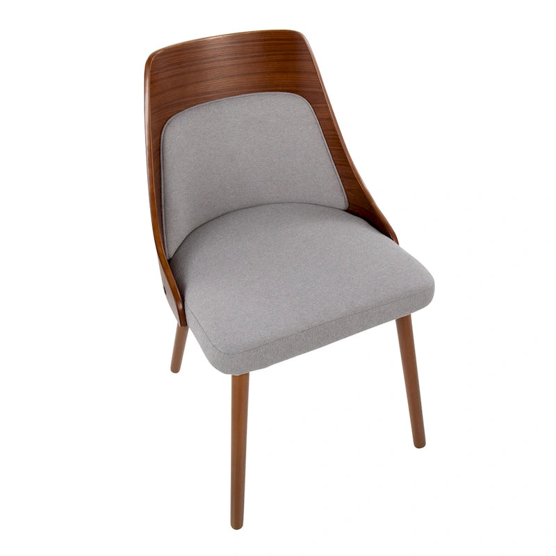 Chaise Carson Carrington Vallemala de style Mid-Century avec pieds en bois fuselés - Lot de 2