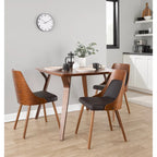 Chaise Carson Carrington Vallemala de style Mid-Century avec pieds en bois fuselés - Lot de 2