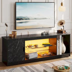 Meuble TV moderne pour téléviseurs jusqu'à 65 pouces, centre de divertissement de jeu avec étagères réglables pour PS5 - 58 pouces