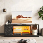 Meuble TV moderne pour téléviseurs jusqu'à 65 pouces, centre de divertissement de jeu avec étagères réglables pour PS5 - 58 pouces